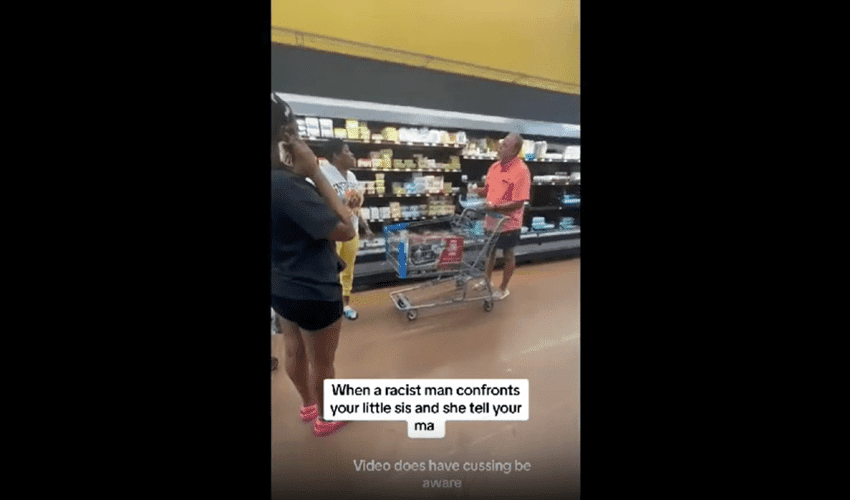 Mother Checks A White Guy After He Tried To Make Her Underage Daughter Move Out The Way At Walmart