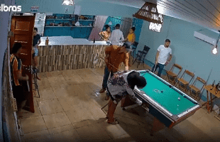 Victim Gets Jumped By Everybody At The Pool Hall After He Was Stabbed By A Mystery Man