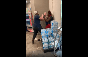 Two Guys Handles Woman After She Was Caught Stealing In Store