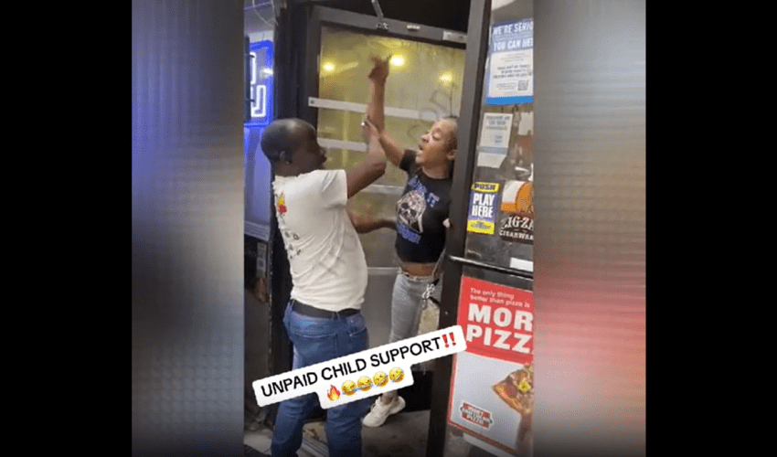 Woman Gets Into A Scuff With Her African Babyfather After He Didn’t Pay His Child Support