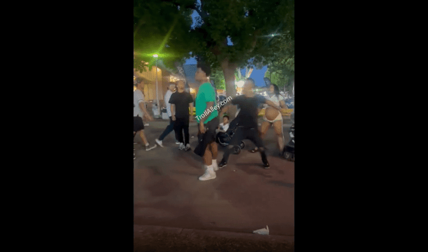 Dude Uses His Belt On His Opp At The Fair