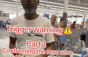 Man Gets Extremely Nervous After He Was Confronted By The 10 Year Old Girl He Use To Touch While He Was Dating Her Mother