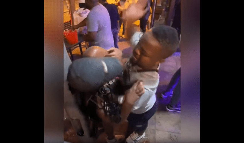 Midget Caught Putting Hands On His Girlfriend In Public