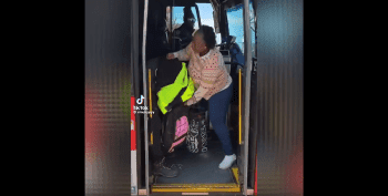 Grandma Put Hands On A Stud After She Refuse To Get Off The Bus