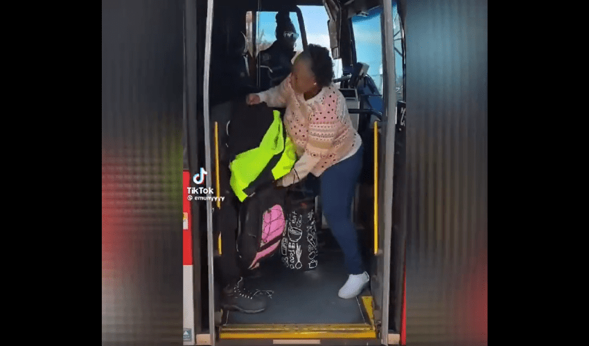 Grandma Put Hands On A Stud After She Refuse To Get Off The Bus