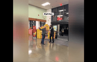 Security Guard Took His Job Serious On A Theft In The Store