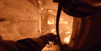 Insane Gopro Footage Of Firefighter Putting Out A Big Fire