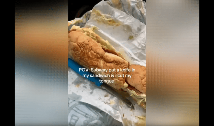 Subway Employee Starts Laughing After Customer Came Back Because She Left A Knife In His Sandwich