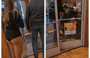 Dude Loss Focus After Seeing Some Buns During A Heated Altercation With Two Men At Hooters