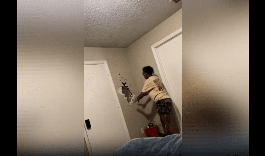 Grown Woman Destroys Her Boyfriend Wall Because She Couldn’t Have Her Way