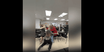 Freshman Girl Fights Her Sister Bully At School Which Was A Junior And The Teacher Had A Struggle To Break Them Up