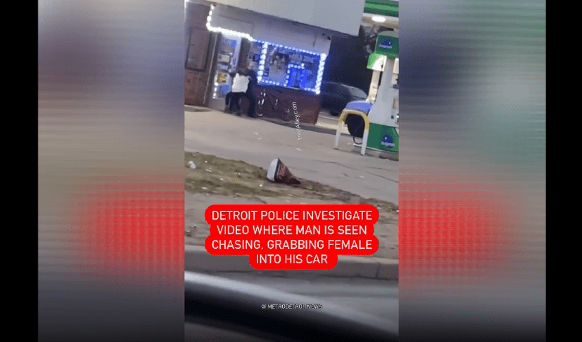 People Saves A Woman After They Seen A Man Chasing Her And Tried To Throw Her In His Car In Detroit