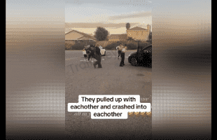 They Both Pulled Up To A Girl House They had Problems With But Ended Up Crashing Into Each Other