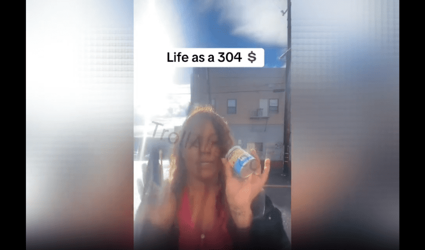 Grown Woman Cheers On Eating A Struggle Meal While Doing 304 Work On The Streets