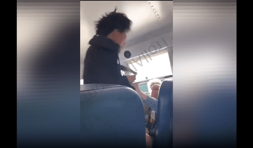 Boy Beat Up His Girlfriend On The School Bus After He Caught Her Cheating And Sitting Next To Another Boy