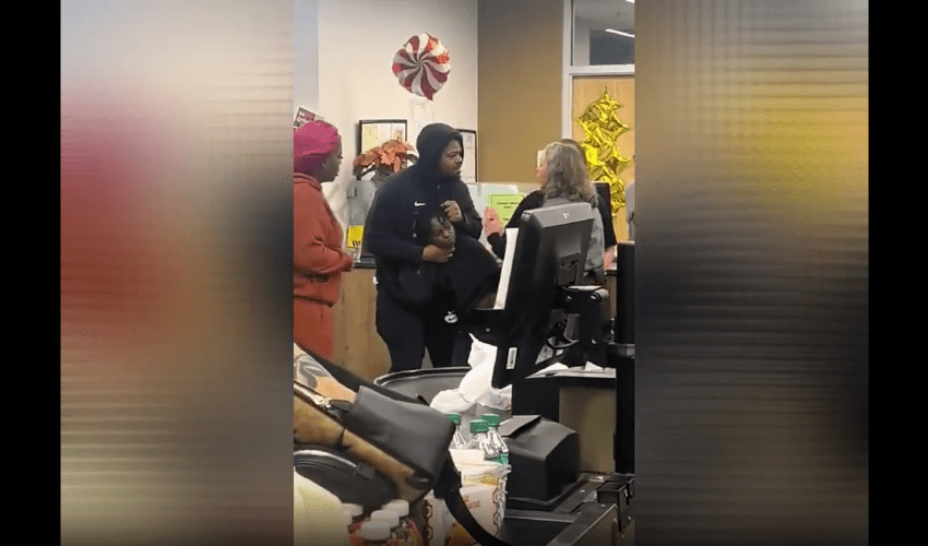 Dude Handles A Woman After She Put Hands On A 12 Year Old Boy In The Store