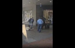 Woman Gets Violated Quick After After She Tried To Break Up Fight!