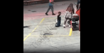 Dude Gets Violated In Front Of A Woman And Her Child!