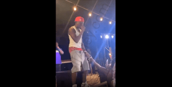 Rapper Smacked Up A Girl That Touched His Private While He Was Performing!