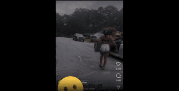 Bitter Babymother Pulled Up At Her Babyfather House And Gets Violated By The Chick He Was Laid Up With And She Kissed Him!