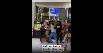 Dude Gets Violated With Tables And Chairs By Workers And Customers For Saying The N Word!