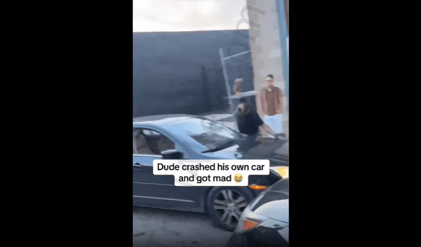 Dude Gets Mad And Crashed His Own Car After A Guy Kept Repeating What He Said!
