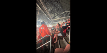 Security Kicked Theses Two Drunk Guys Out For Throwing A Beer On A Woman!