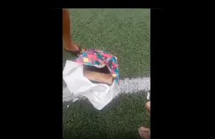 Opps Left A Present On The Soccer Field For Their Enemies!
