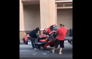 Two Thieves Caught Stealing A Riding Mower From Store!