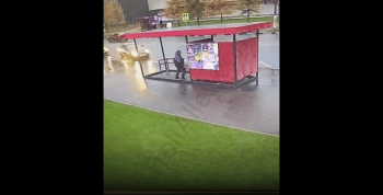 Driver Looses Control After Driving Fast On Wet Road!