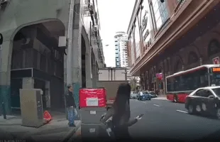 Woman Gets Into A Accident After Looking At Her Phone While Crossing The Street!