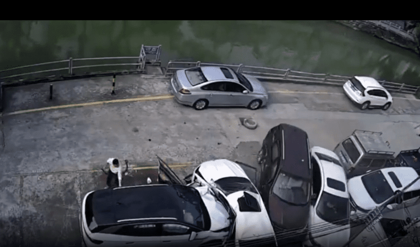 Driver Flees The Scene After Taking Out A Man During Crash!