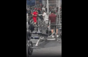 Two Guys Goes At It In The Gym While Everybody Watch!