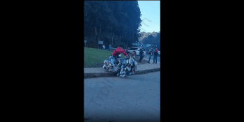 Street Vendor Violates A Man That Tried To Knock Over His Items!