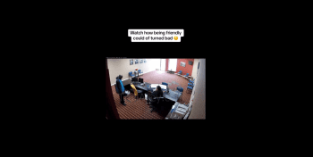 I Want Your Feet On My Stomach: Woman Being Friendly To The Wrong Guy At Work Causes Her To Get Feet Targeted By Strange Guy!