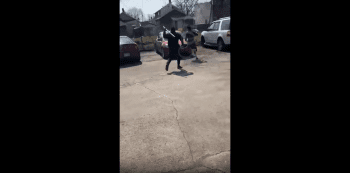 Woman Gets Chase Down With A Pole After She Got Mad At A Man That Pretended Not To Know Her After Smashing A Couple Days Ago!