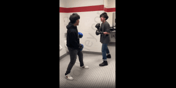 Two Professional Boxers Catch Fade In School Restroom!