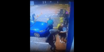 Dude Chose The Wrong Night To Go To A ATM In His BMW!