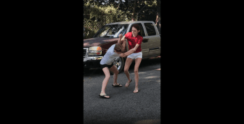 Two Hood Snowbunnies Caught A Fade Over A Black Man!