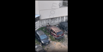 Couple In Junkyard Caught Getting It In Before They Were Interrupted!
