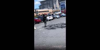 Security Guard Pulled A Pipe On A Woman That Pulled  A Knife On Him!