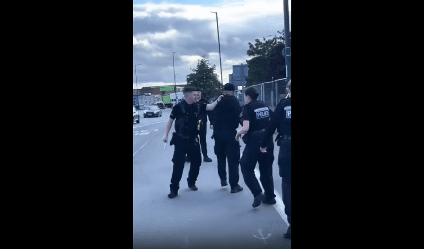 Dude Was Resisting Arrest By Calmly Walking And Police Was Still Using Excessive Force