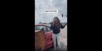 Girl Gets Pissed At A Guy For Hitting Her Car