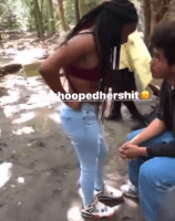 Girl Gets Hit With A Two Piece And Went Down After Putting Her Hands On A Boy