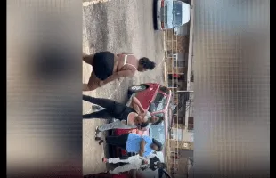 Girl Uses Her One Arm To Catch A Fade With Another Girl In The Hood