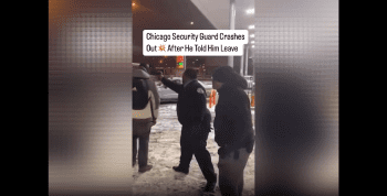 Chicago Security Crashes Out And Used His Strap On A Guy That Wouldn’t Leave