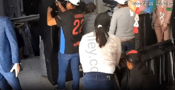 4 Thieves Caught Distracting Saleswoman At A Clothing Store While Stealing Merchandise
