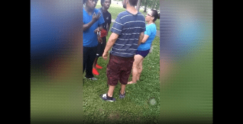 Dude Puts A Guy To Sleep In Front Of His Girlfriend After He Was On His Third Strike For Saying The N Word