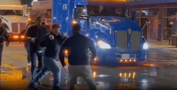 Dude Gets Put In His Place By A Group Of Truck Drivers After He Wouldn’t Move His Car
