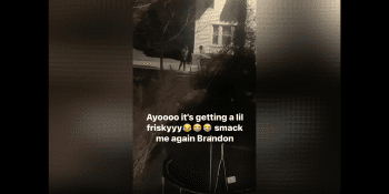 Dude Caught This Weird Altercation Outside Of His House